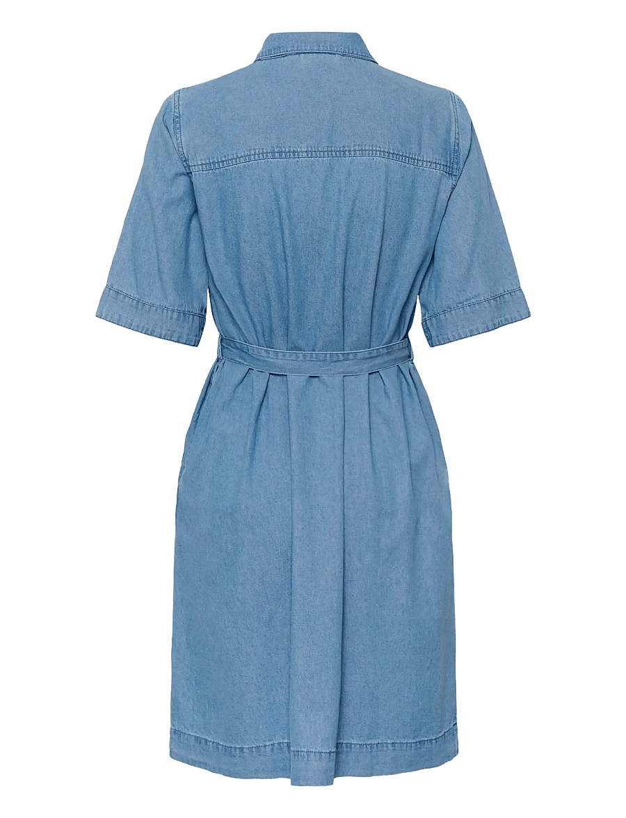 Kaffe - KAjade Denim Dress - skjortklänningar - medium blue chambray - 2