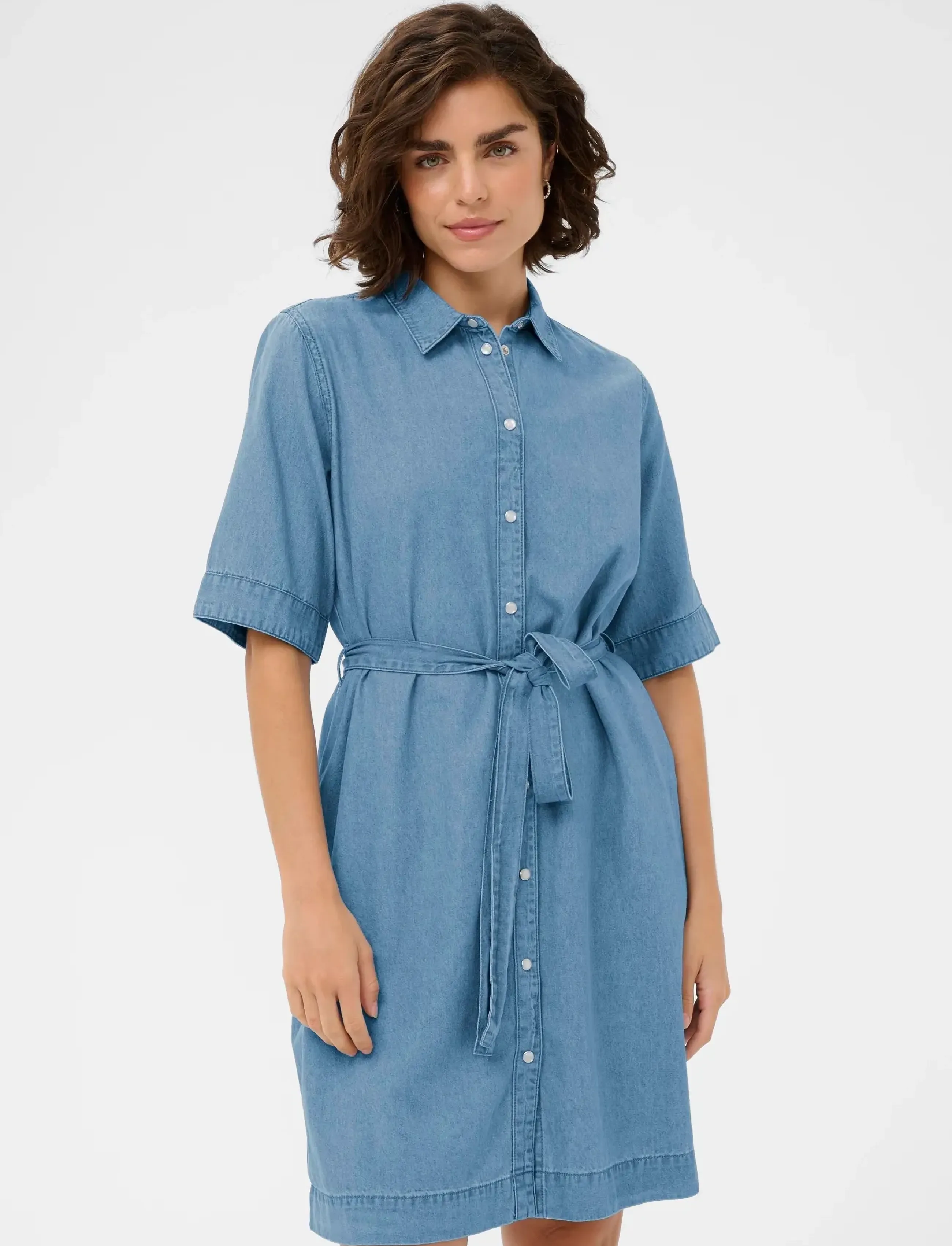 Kaffe Kajade Denim Dress, 46, Dresses, Blau - Shirt Frauen