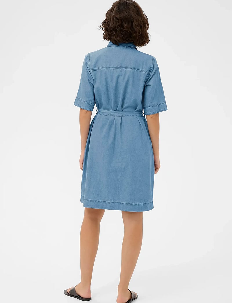 Kaffe - KAjade Denim Dress - skjortklänningar - medium blue chambray - 4