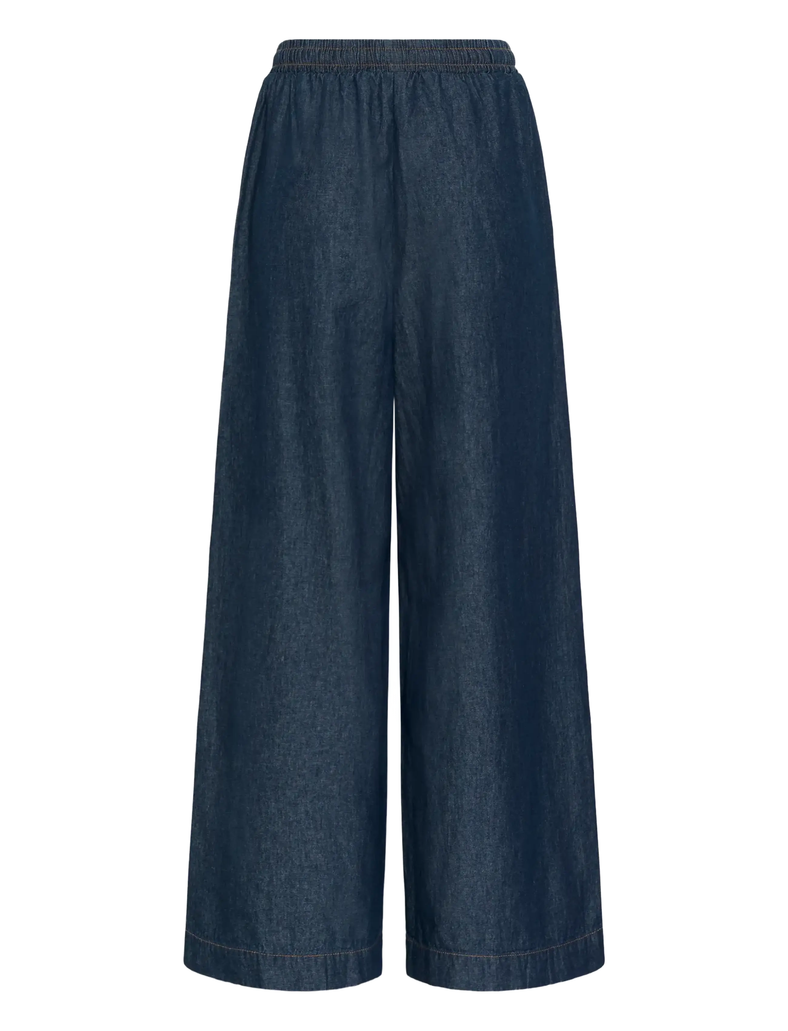 Kaffe - KAjade Denim Pants - wide leg trousers - dark blue chambray - 2
