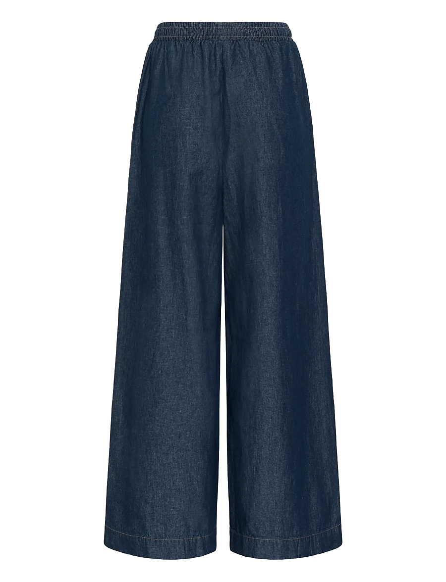 Kaffe - KAjade Denim Pants - bukser med brede ben - dark blue chambray - 2