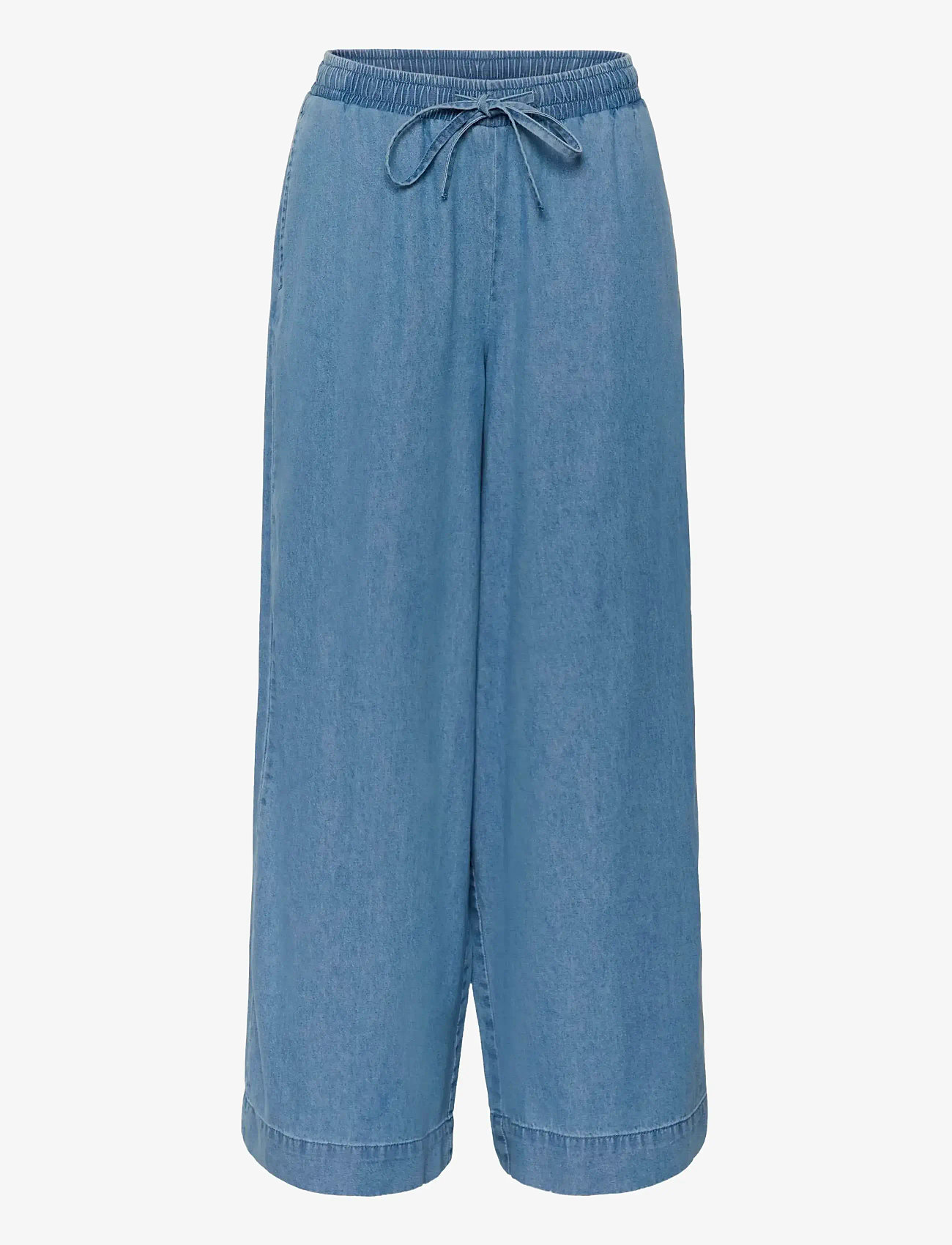 Kaffe - KAjade Denim Pants - bukser med brede ben - medium blue chambray - 1