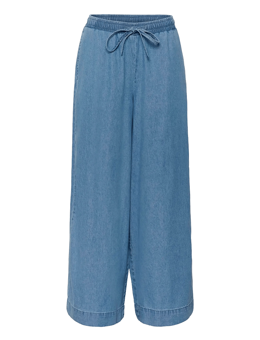 Kaffe - KAjade Denim Pants - bukser med brede ben - medium blue chambray - 1