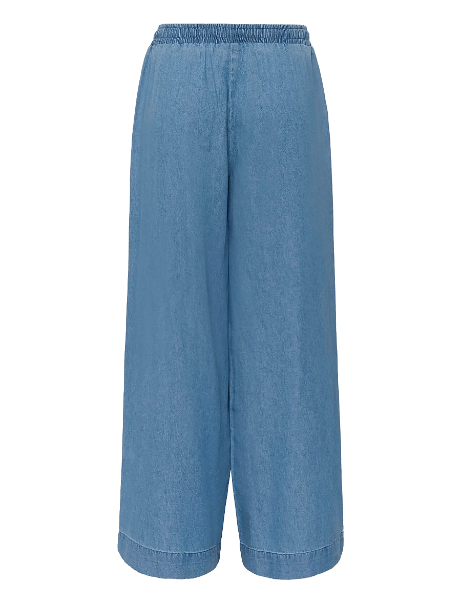 Kaffe - KAjade Denim Pants - bukser med brede ben - medium blue chambray - 2