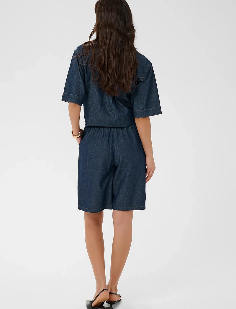 Kaffe - KAjade Denim Shorts - casual shorts - dark blue chambray - 4