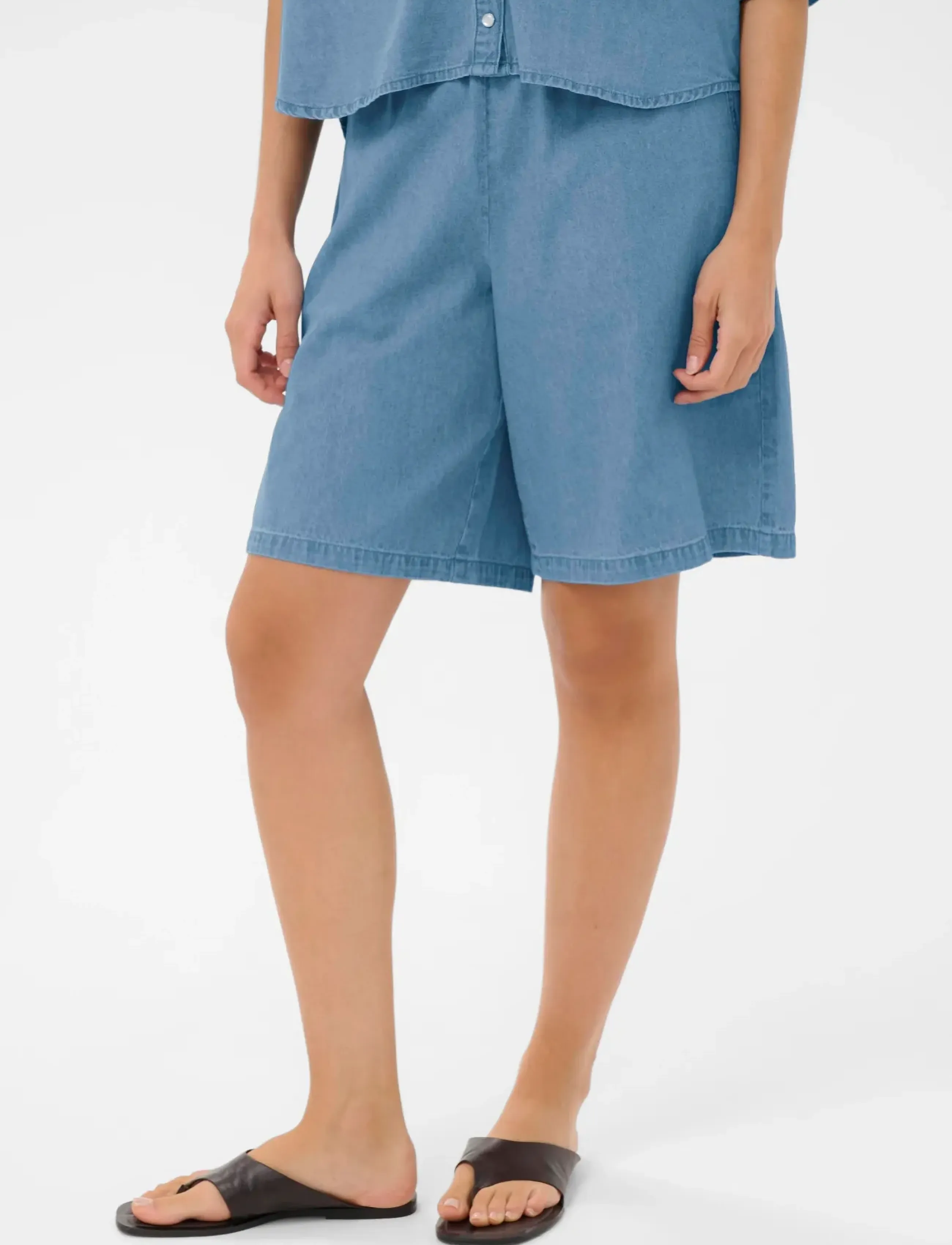 Kaffe Kajade Denim Shorts, 38, Blue, Shorts > Afslappede Shorts, Dame