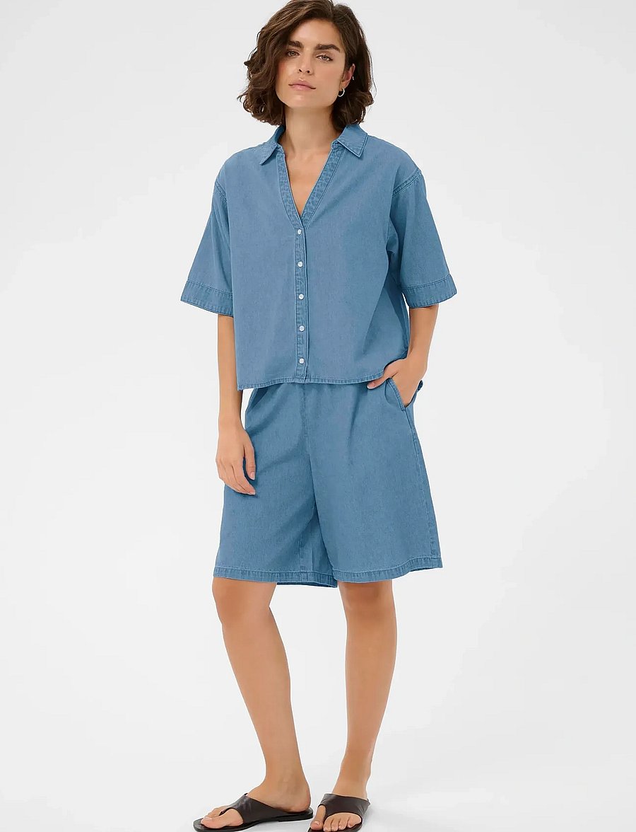 Kaffe - KAjade Denim Shorts - freizeitshorts - medium blue chambray - 3