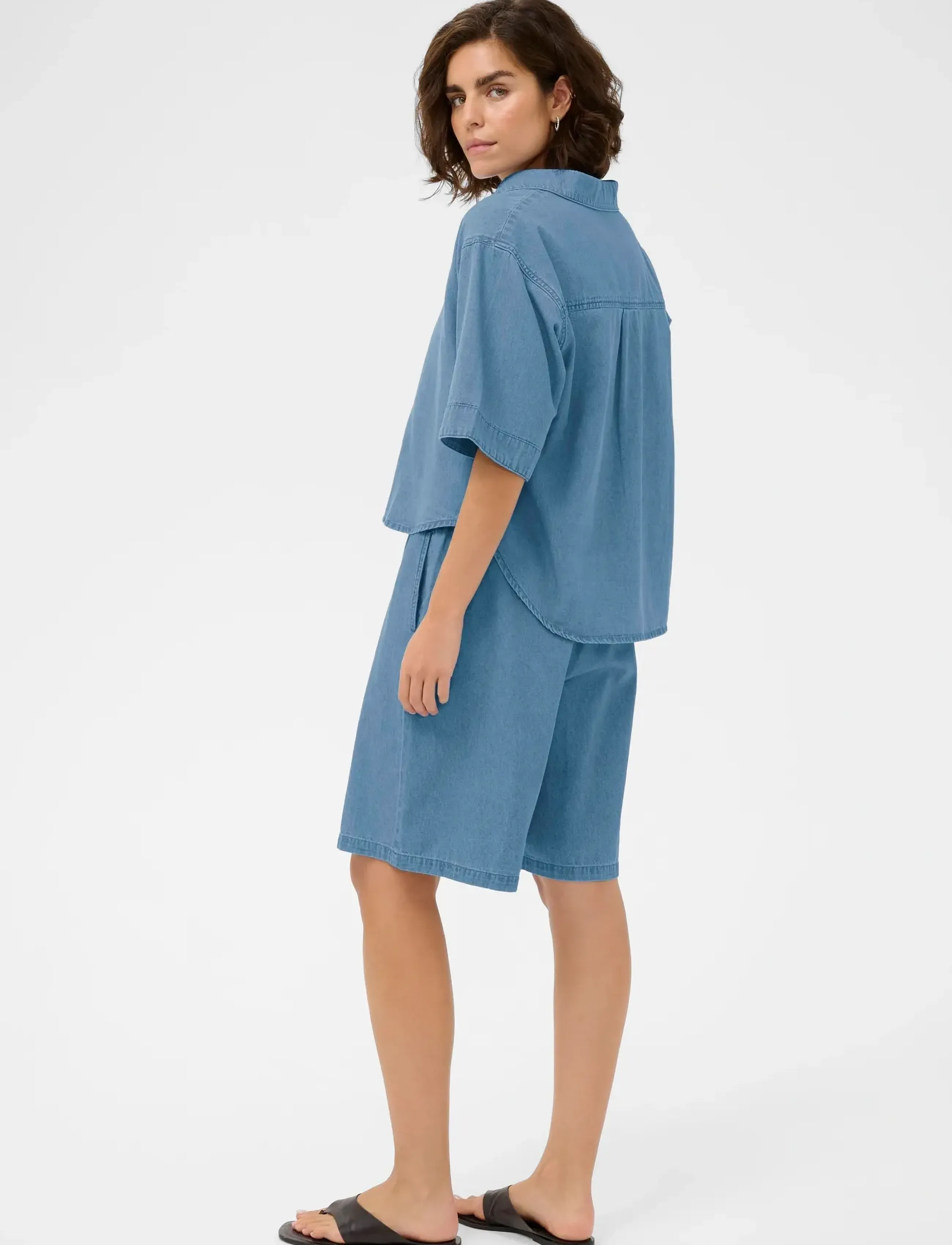 Kaffe - KAjade Denim Shorts - casual shorts - medium blue chambray - 4