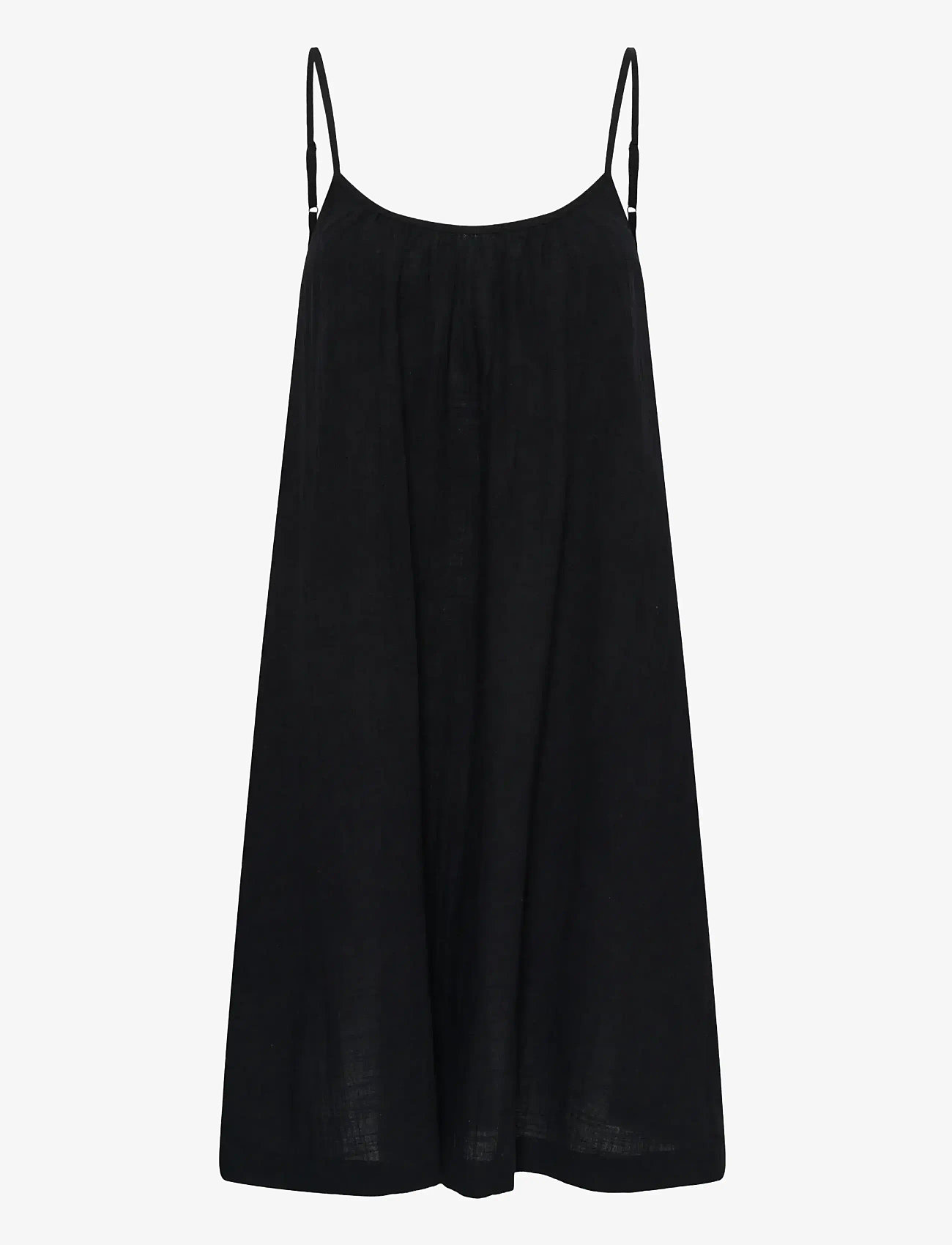 Kaffe - KApauline Short Strap Dress - sommerkjoler - black deep - 1
