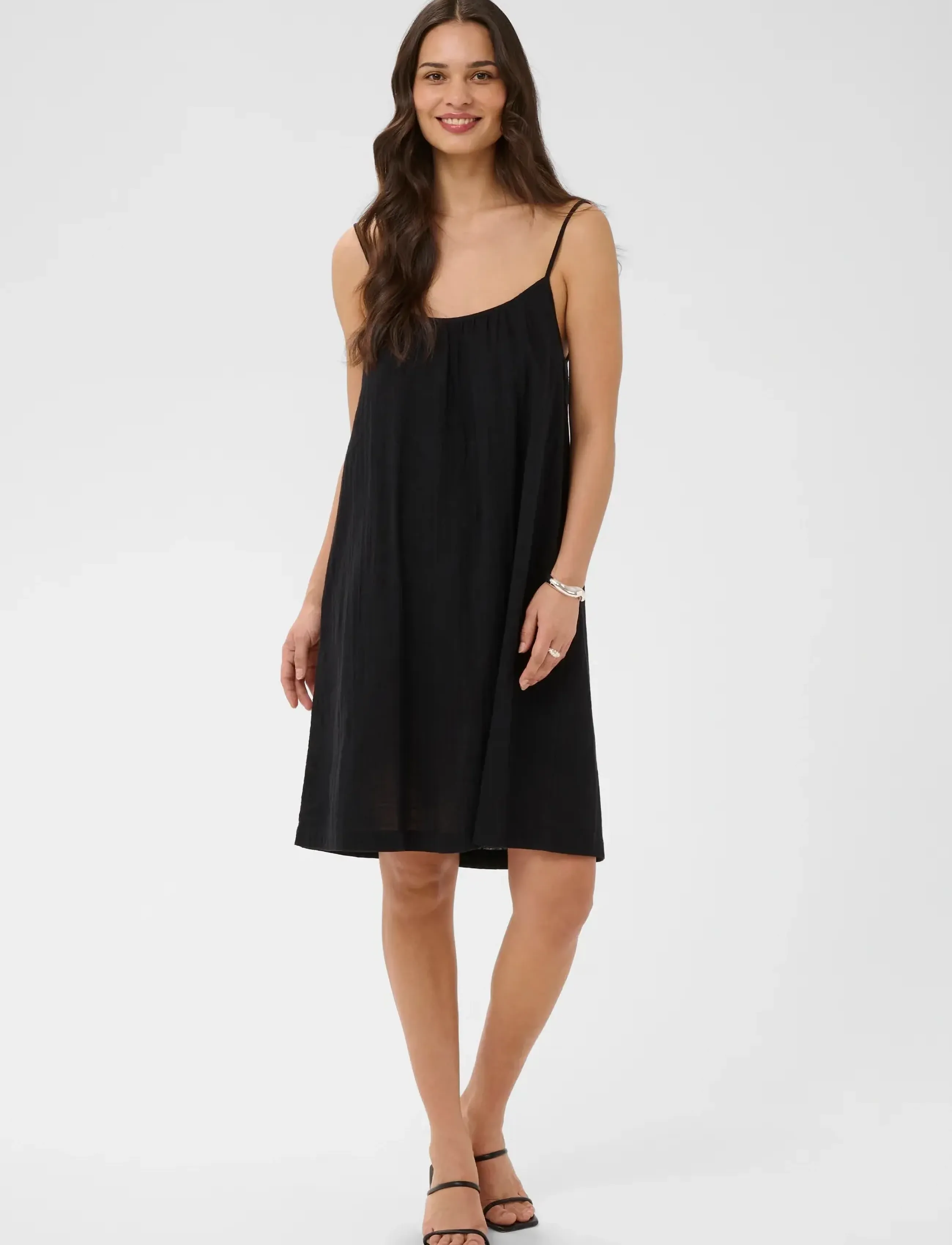 Kaffe - KApauline Short Strap Dress - sommerkleider - black deep - 3