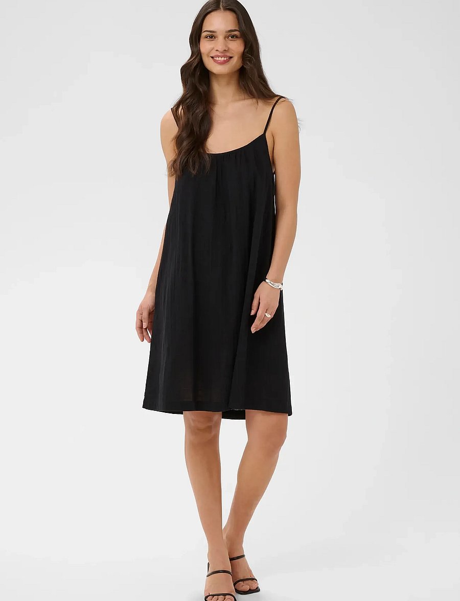 Kaffe - KApauline Short Strap Dress - sommerkleider - black deep - 3