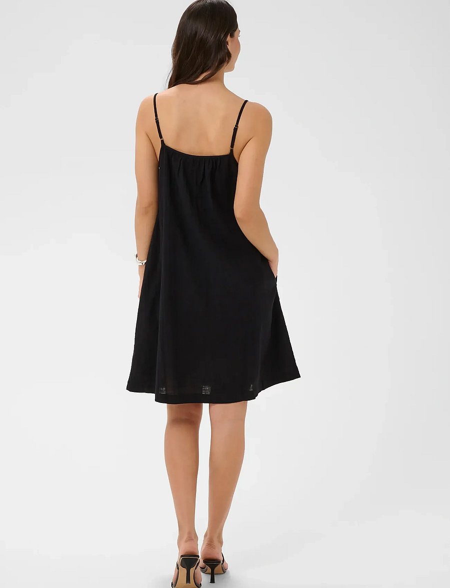 Kaffe - KApauline Short Strap Dress - sommerkleider - black deep - 4