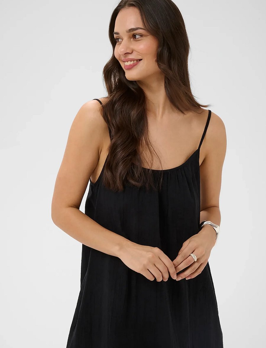 Kaffe - KApauline Short Strap Dress - sommerkleider - black deep - 5