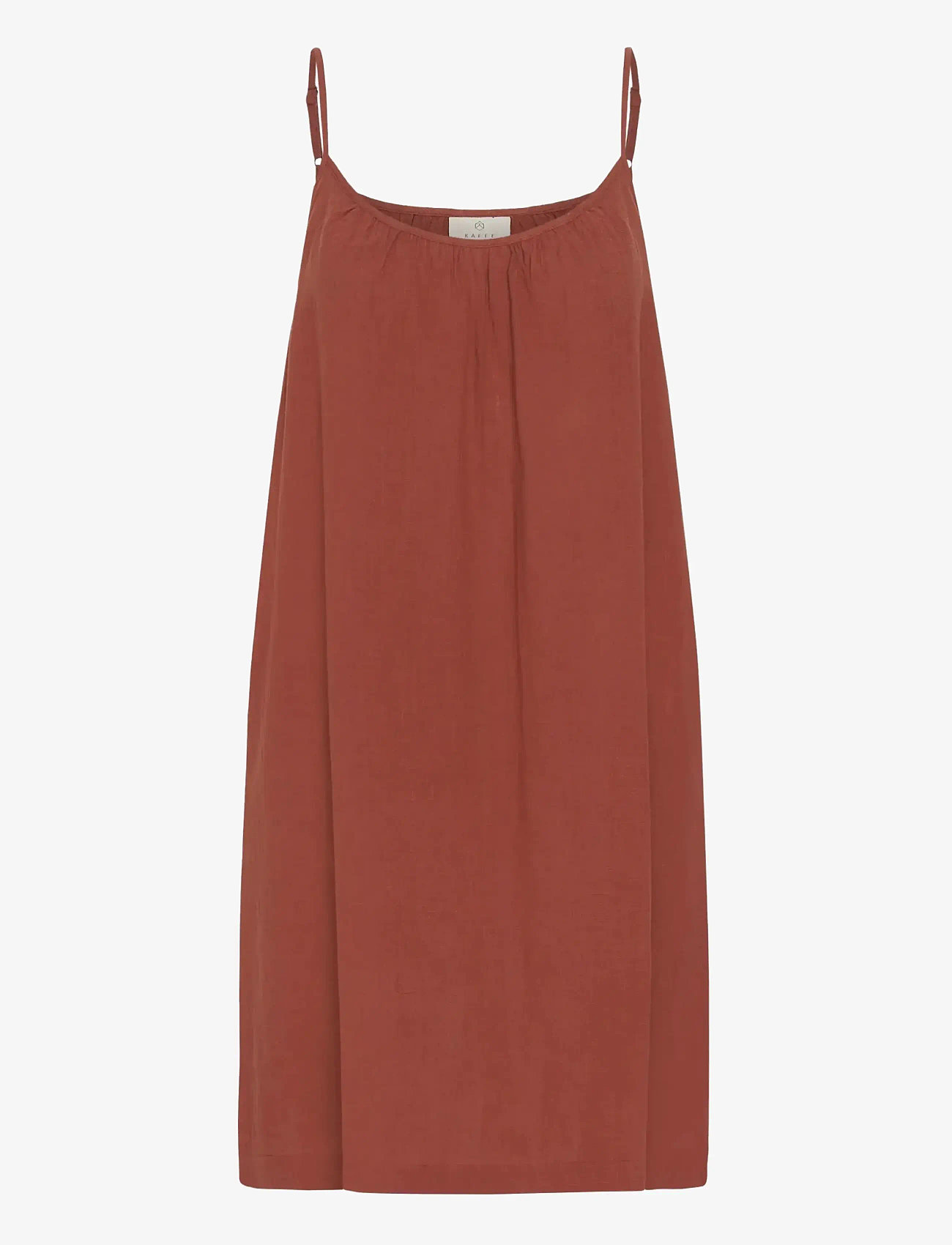 Kaffe - KApauline Short Strap Dress - sommerkleider - henna - 1