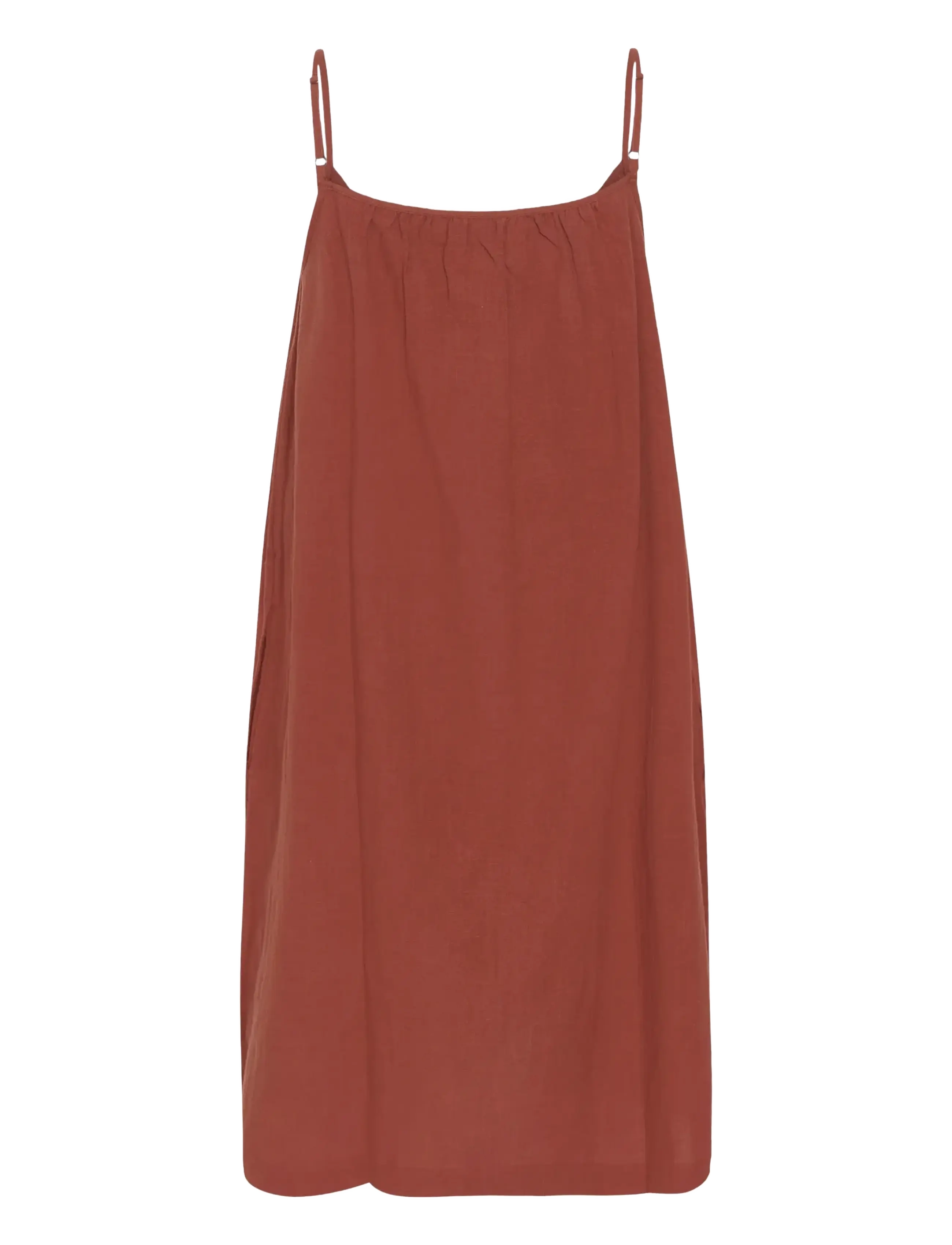 Kaffe - KApauline Short Strap Dress - sommarklänningar - henna - 2