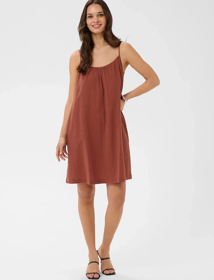 Kaffe - KApauline Short Strap Dress - sommerkleider - henna - 3
