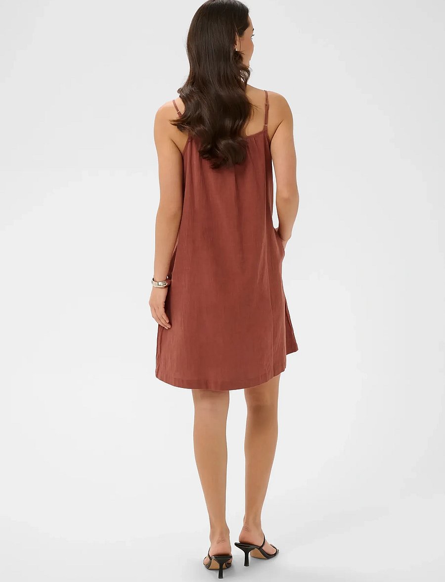 Kaffe - KApauline Short Strap Dress - sommerkleider - henna - 4