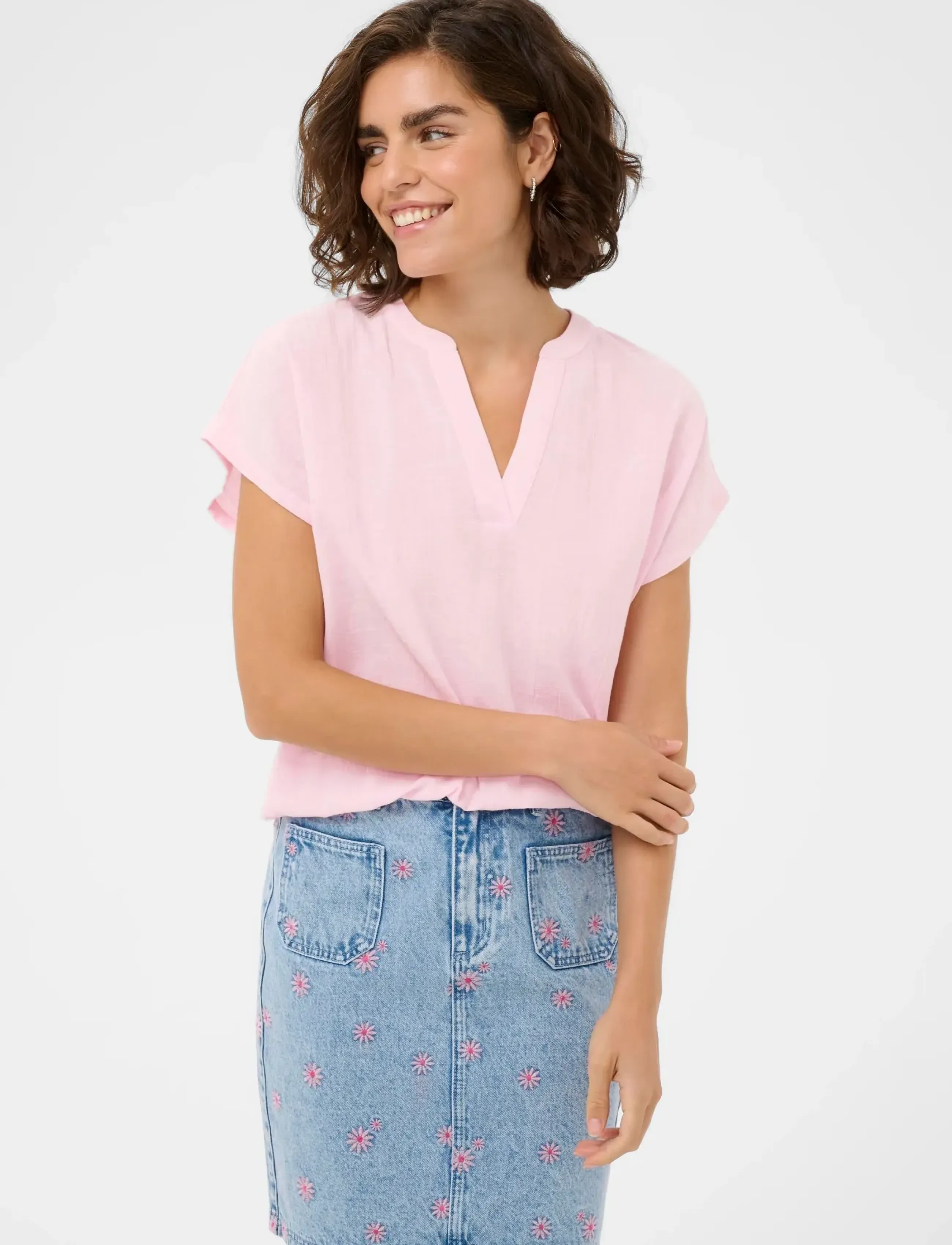 Kaffe Kapauline Blouse, Kvinder, Blouson Bluse, Pink, Str: 42