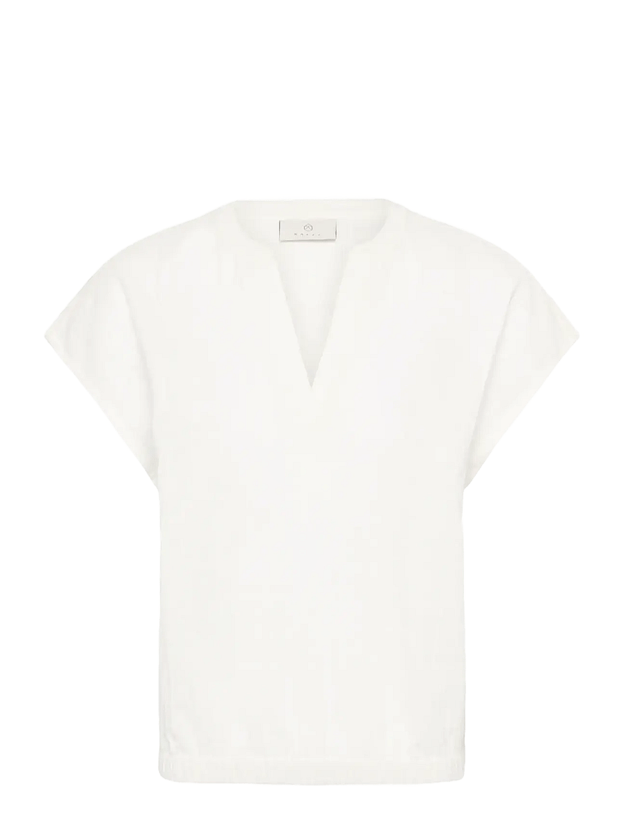 Kaffe - KApauline Blouse - kortärmade blusar - chalk - 1