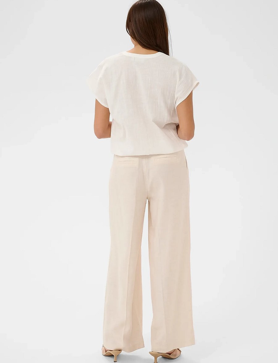Kaffe - KApauline Blouse - kortärmade blusar - chalk - 4