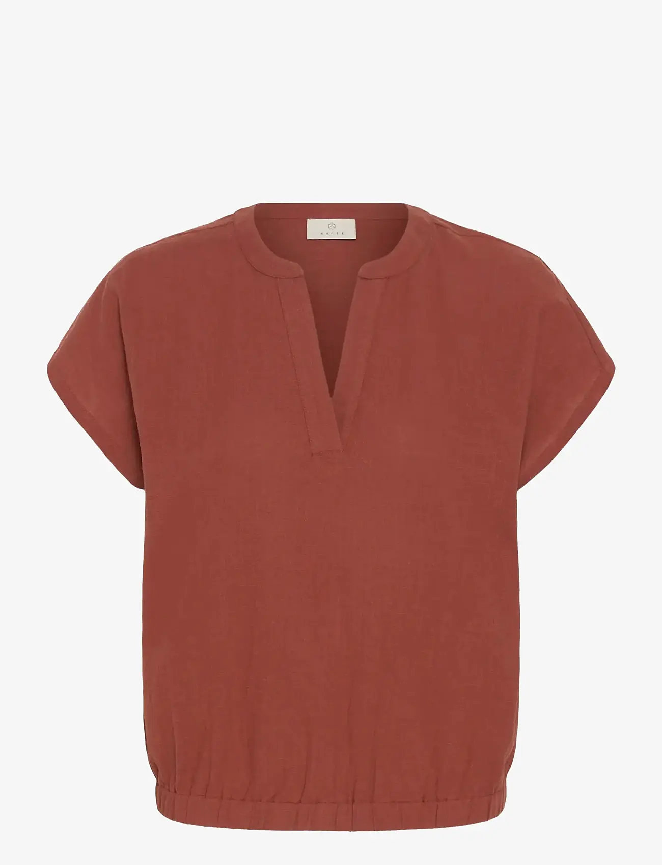 Kaffe - KApauline Blouse - kurzämlige blusen - henna - 1