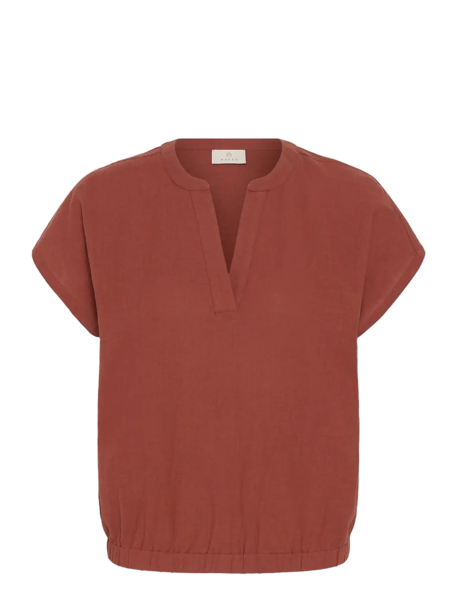 Kaffe - KApauline Blouse - short-sleeved blouses - henna - 1