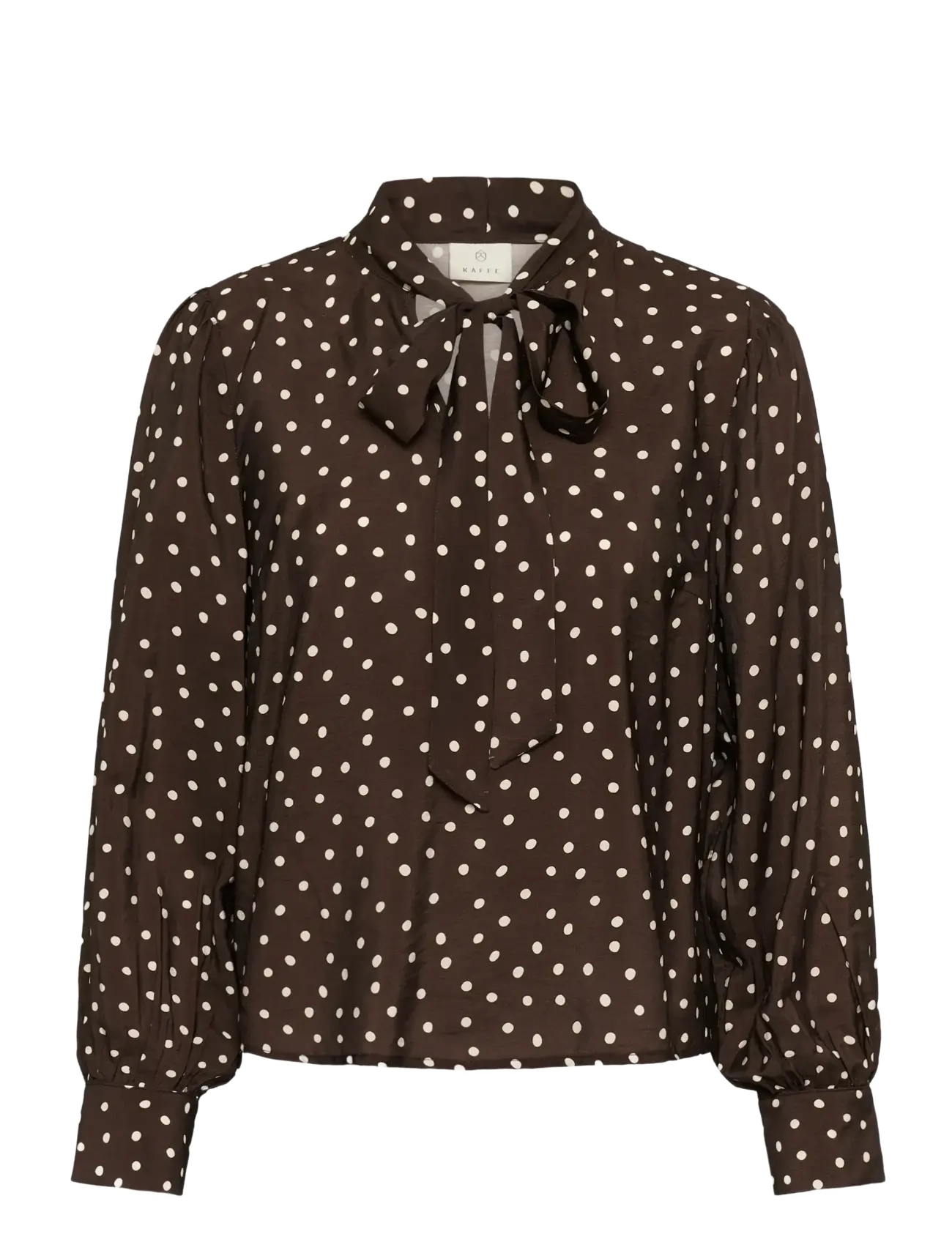 Kaffe - KAdotte Blouse - coffee bean turtledove dot - 1