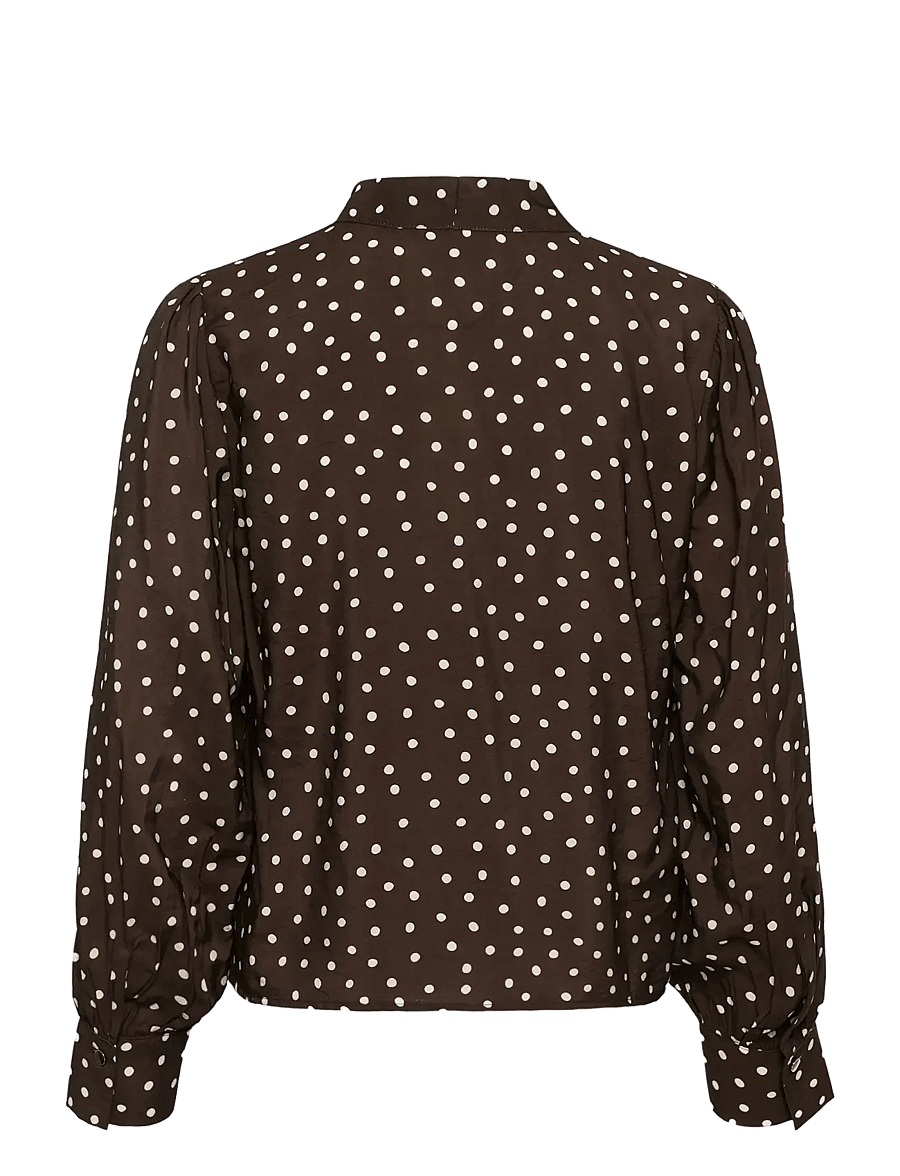 Kaffe - KAdotte Blouse - coffee bean turtledove dot - 2
