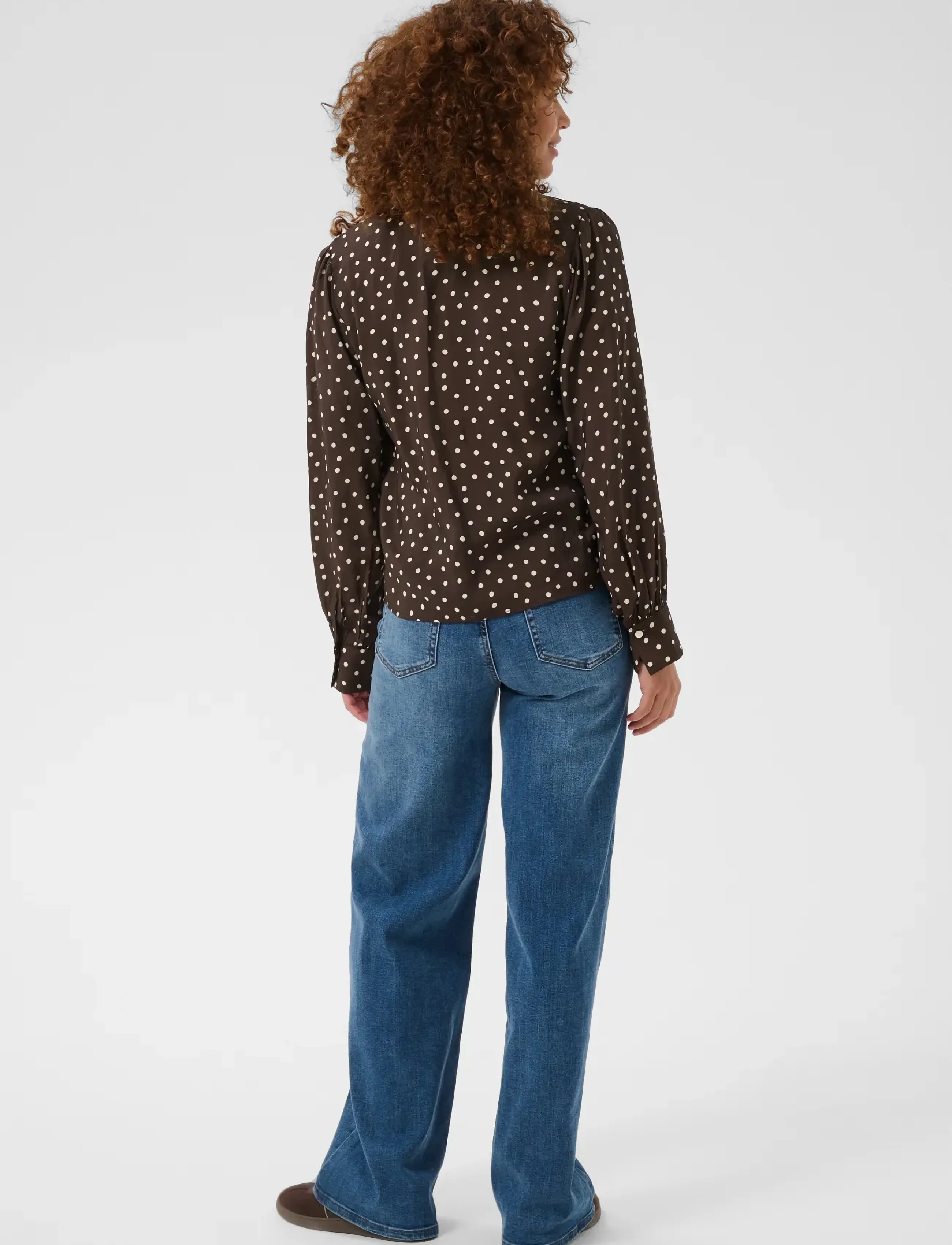 Kaffe - KAdotte Blouse - coffee bean turtledove dot - 4