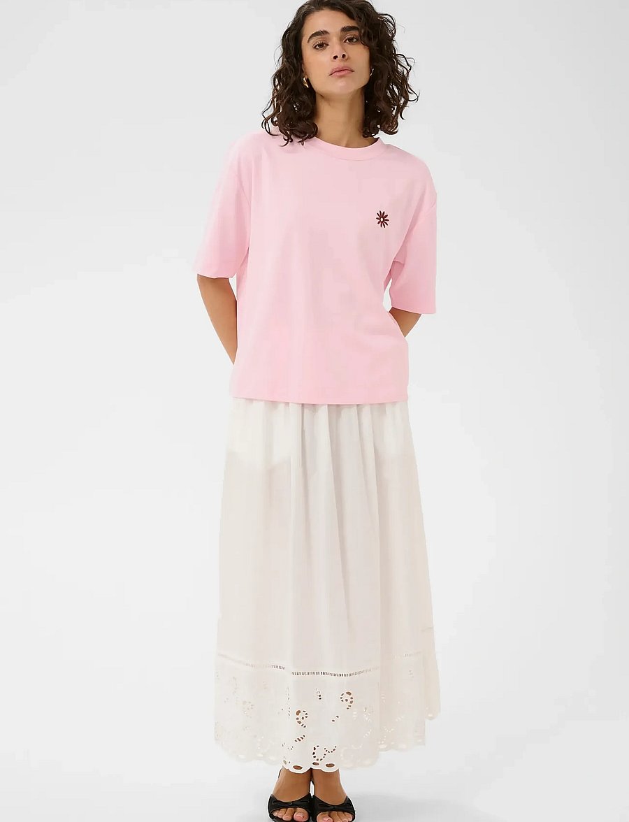 Kaffe - KAannie Embroidery T-Shirt - t-shirts - ballerina - 3
