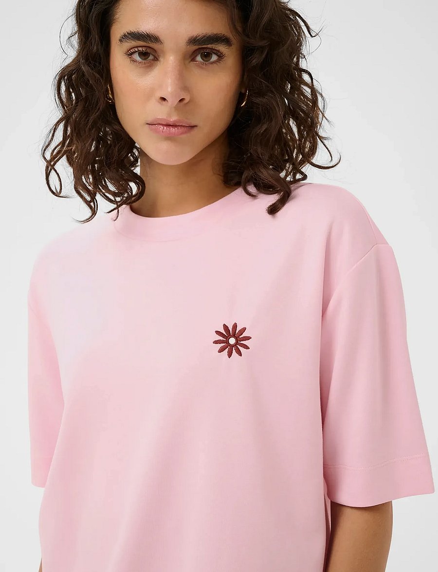 Kaffe - KAannie Embroidery T-Shirt - t-shirts - ballerina - 5