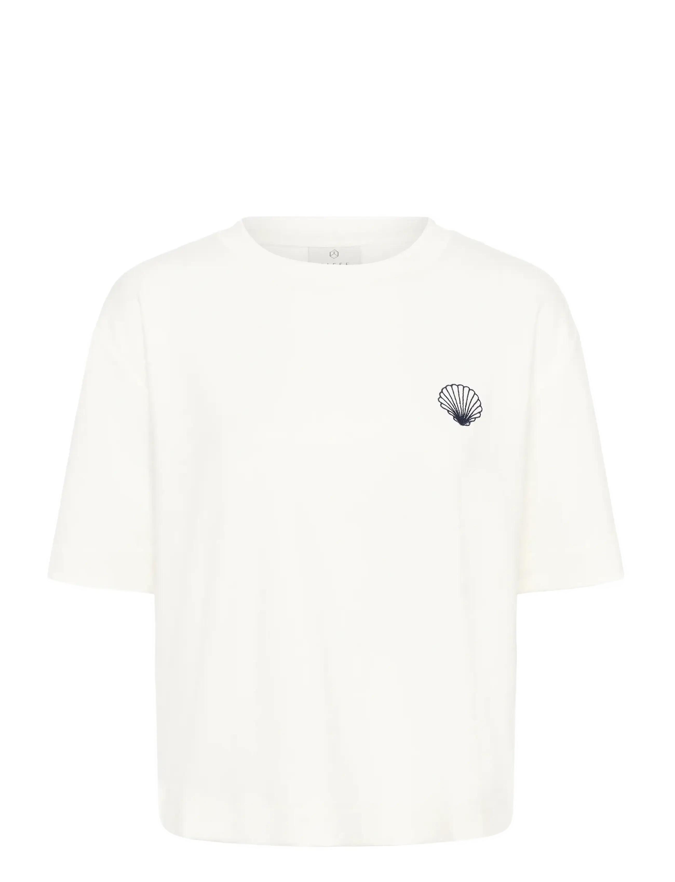 Kaffe KAannie Embroidery T-Shirt - Last chance - CHALK / cream