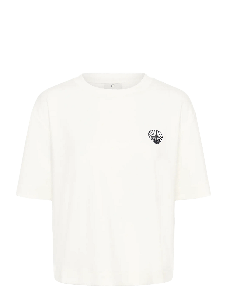 Kaffe - KAannie Embroidery T-Shirt - t-shirts - chalk - 1