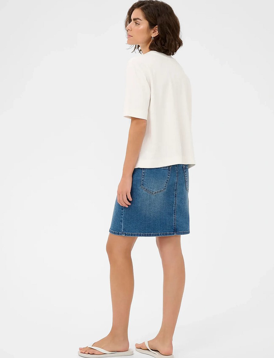 Kaffe - KAannie Embroidery T-Shirt - t-shirts - chalk - 4