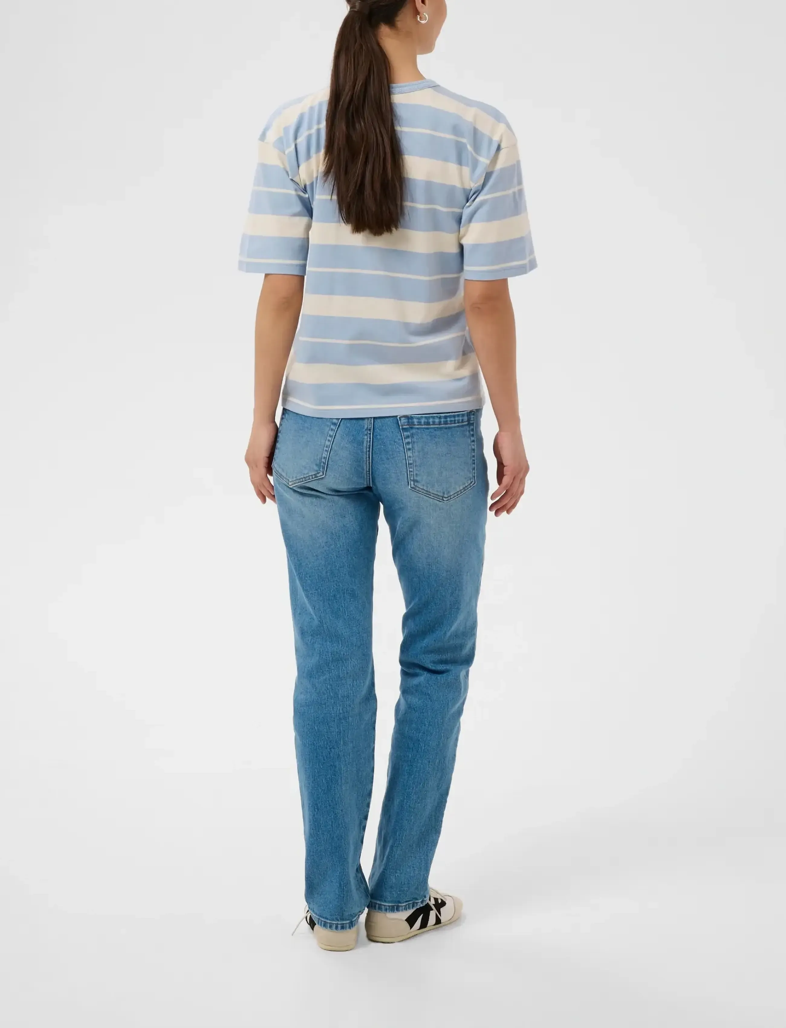 Kaffe - KAwinny 1/2 T-Shirt - blue fog/turtledove stripe - 4
