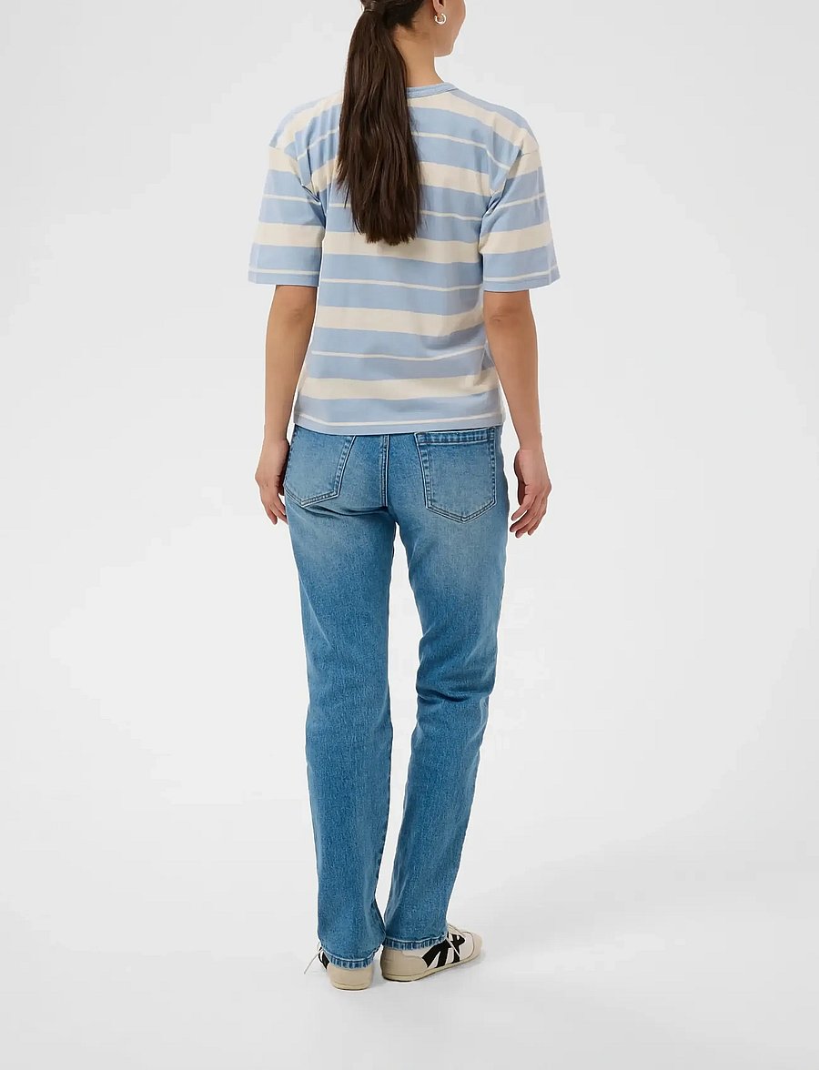 Kaffe - KAwinny 1/2 T-Shirt - blue fog/turtledove stripe - 4