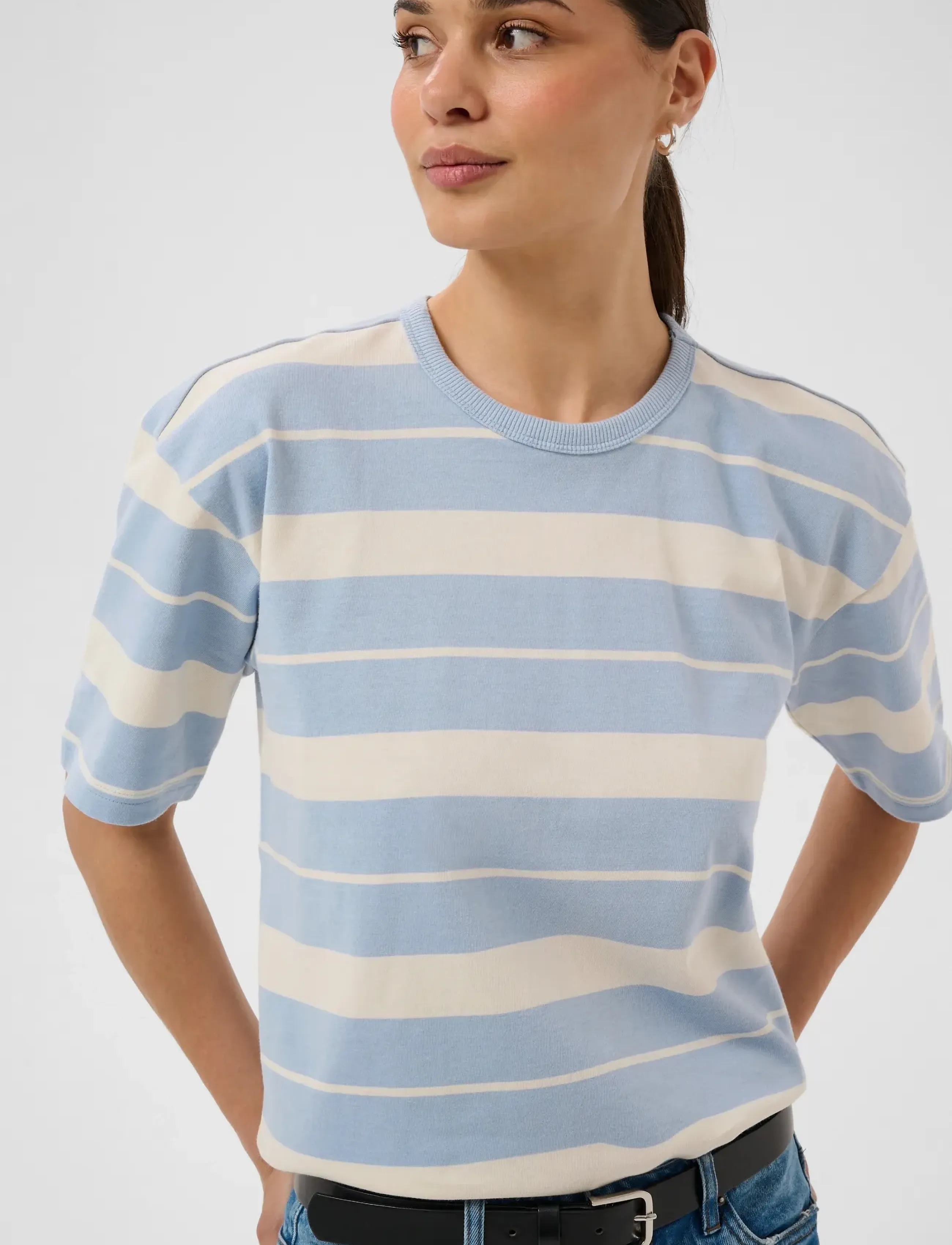 Kaffe - KAwinny 1/2 T-Shirt - blue fog/turtledove stripe - 5