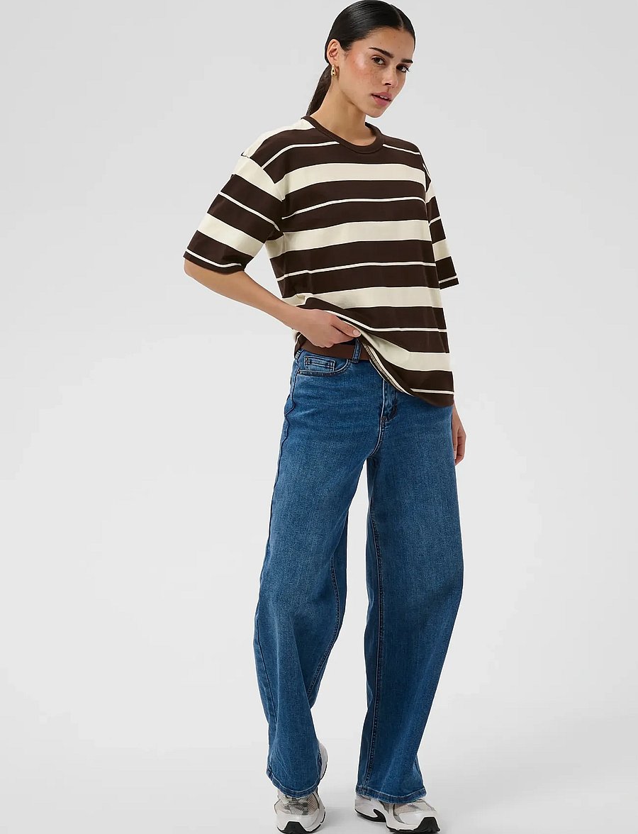Kaffe - KAwinny 1/2 T-Shirt - coffee bean/turtledove stripe - 3