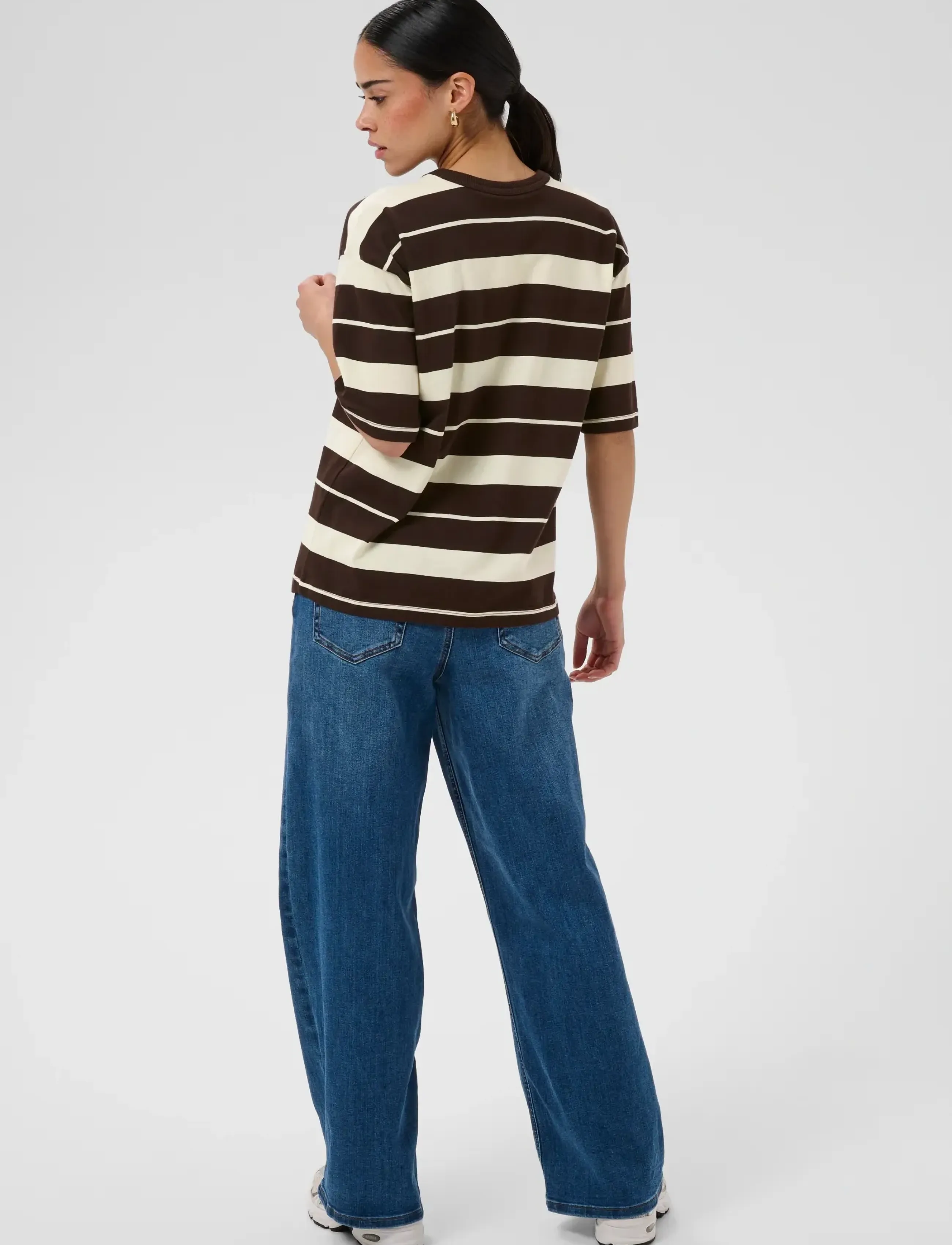 Kaffe - KAwinny 1/2 T-Shirt - coffee bean/turtledove stripe - 4
