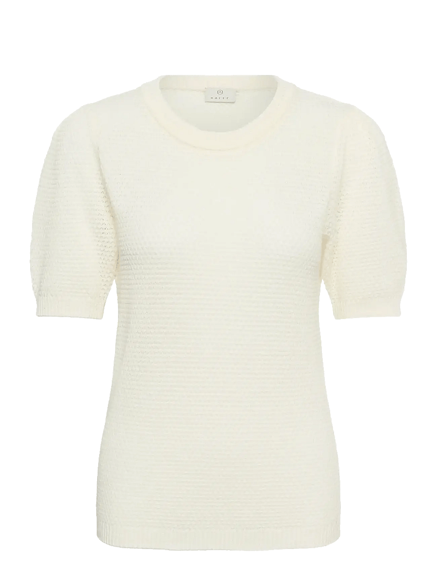 Kaffe - KAvivian Knit Pullover - megztiniai - chalk - 0