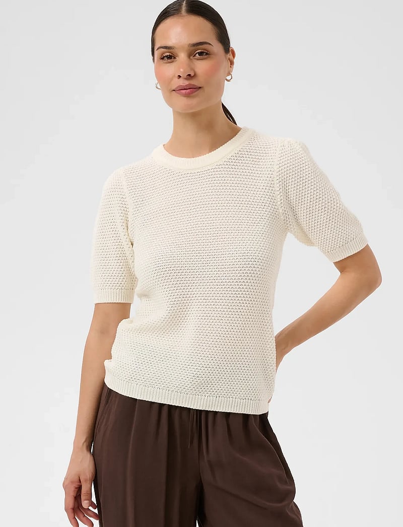 Kaffe - KAvivian Knit Pullover - jumpers - chalk - 2