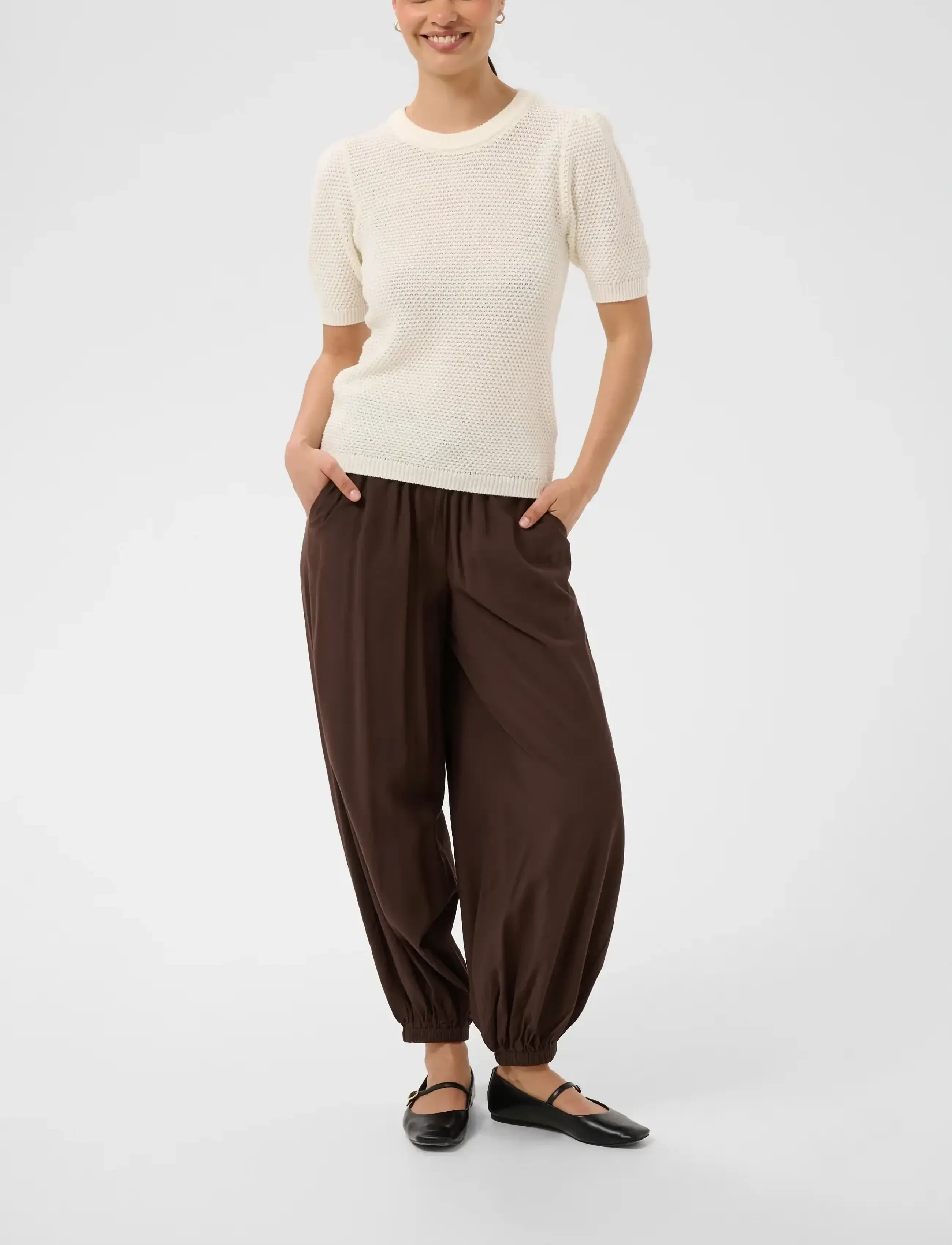 Kaffe - KAvivian Knit Pullover - megztiniai - chalk - 3