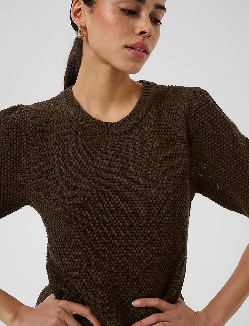 Kaffe - KAvivian Knit Pullover - jumpers - coffee bean - 5