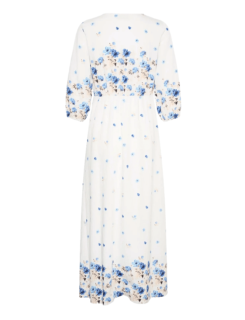 Kaffe - KArosine Long Dress - sommerkleider - blue tones border flower - 2
