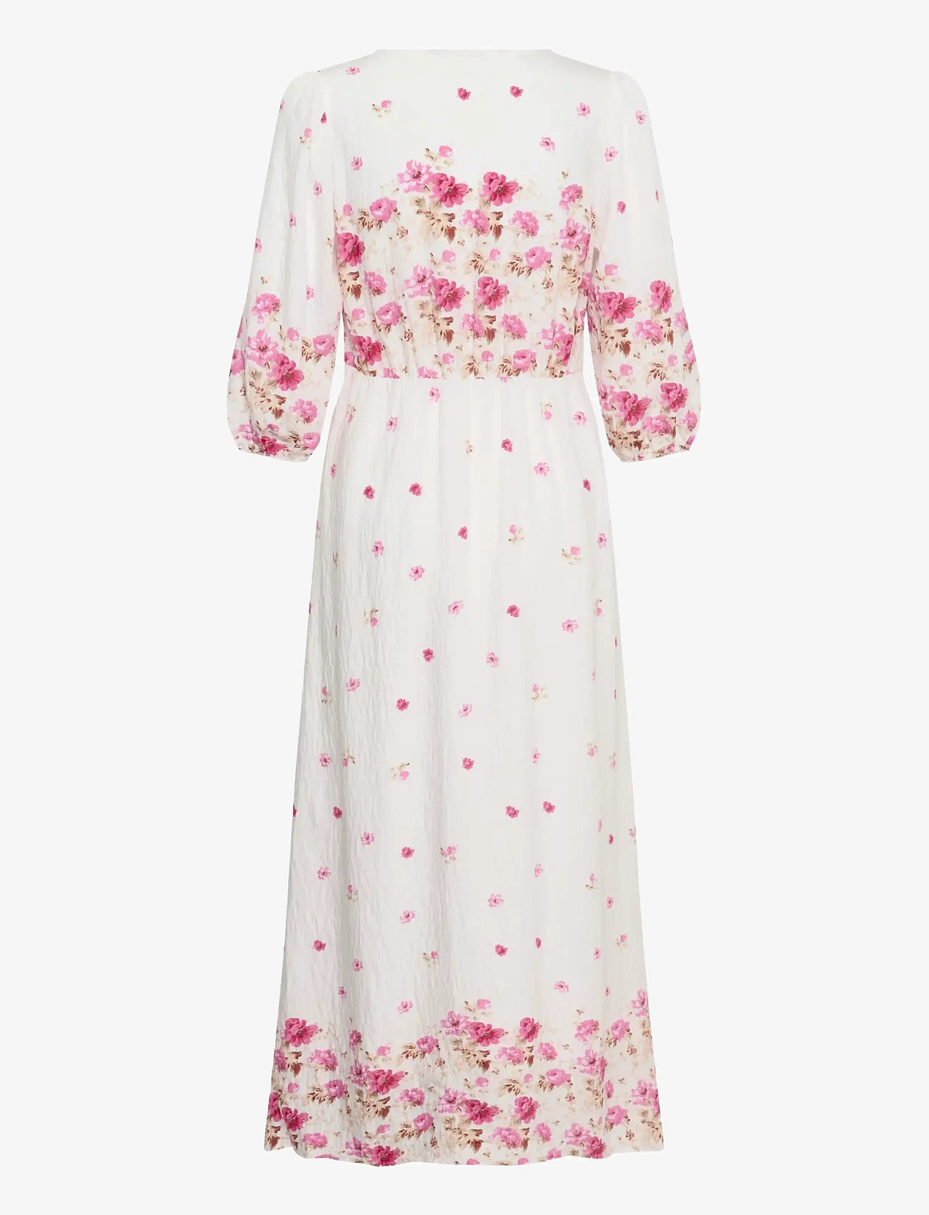 Kaffe - KArosine Long Dress - sommerkjoler - white rose border flower - 2