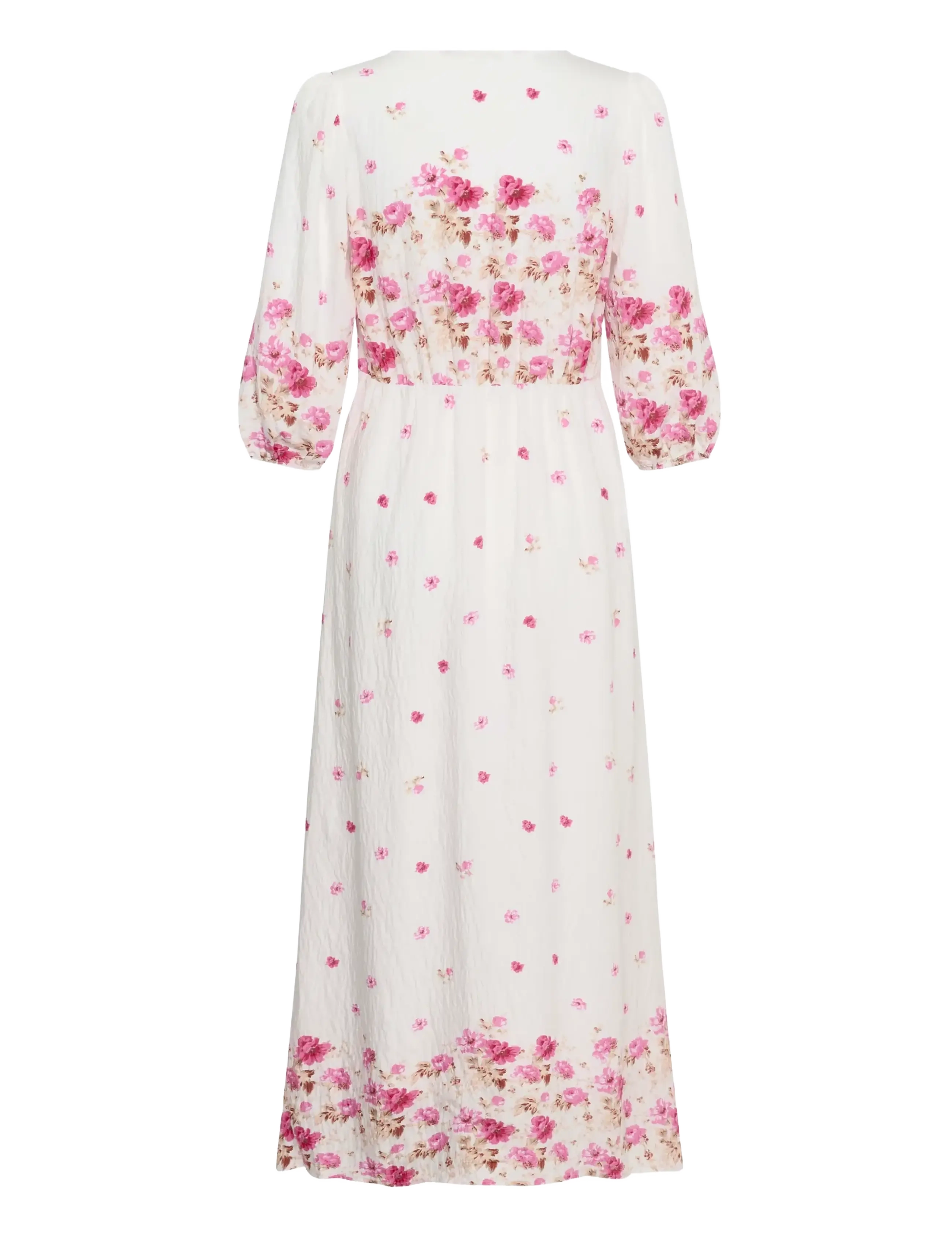 Kaffe - KArosine Long Dress - white rose border flower - 2