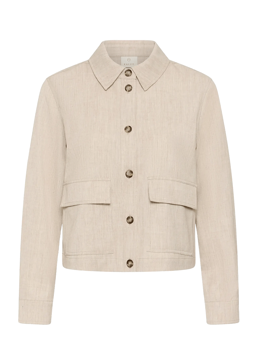 Kaffe - KAomila Shirt Jacket - spring jackets - feather gray melange - 1