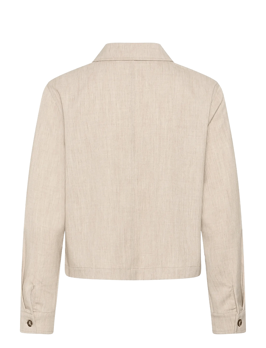 Kaffe - KAomila Shirt Jacket - spring jackets - feather gray melange - 2