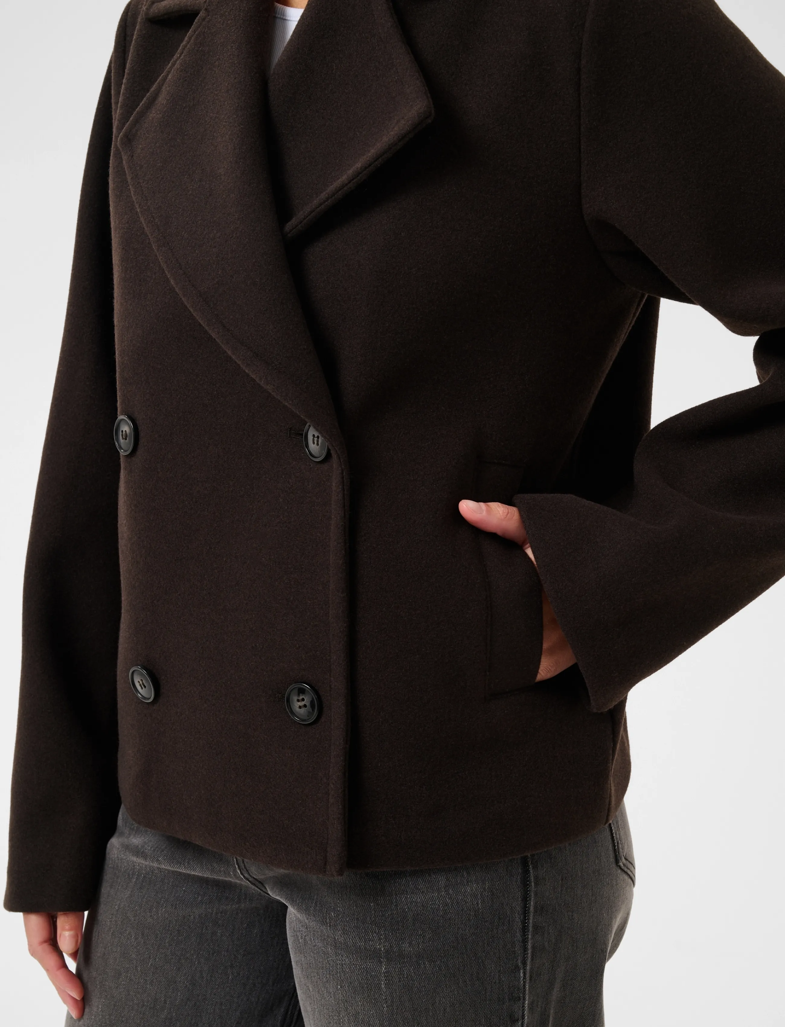 Kaffe - KAsaturn Short Jacket - mäntel - coffee bean - 5