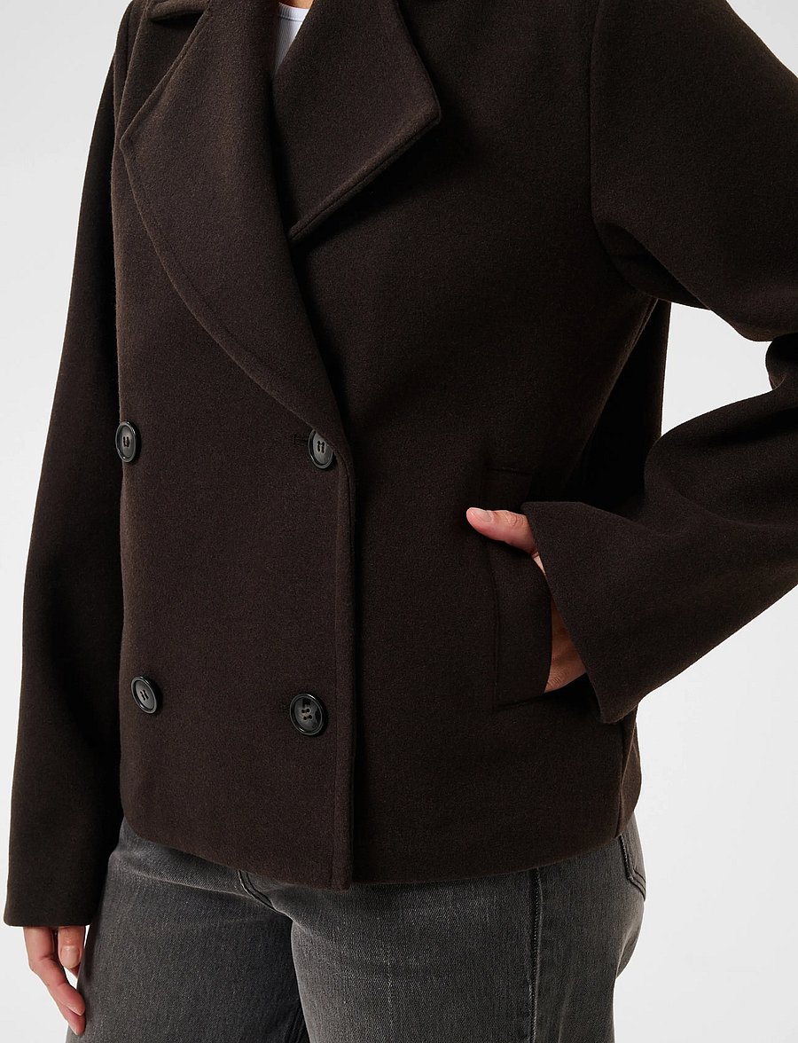 Kaffe - KAsaturn Short Jacket - mäntel - coffee bean - 5